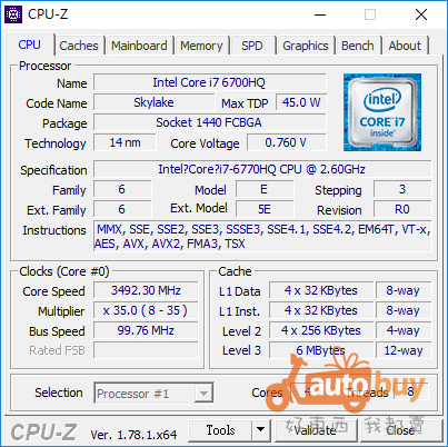 Intel NUC6i7KYK (Intel Core i7-6770HQ CPU 4x 2.6Ghz, 1x HDMI, 1x