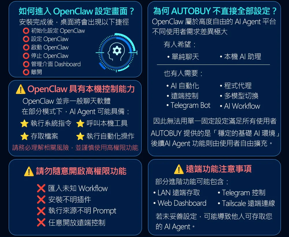如何進入OpenClaw設定畫面
